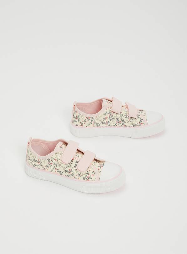 Ditsy Canvas Twin Strap Trainers - 6 Infant
